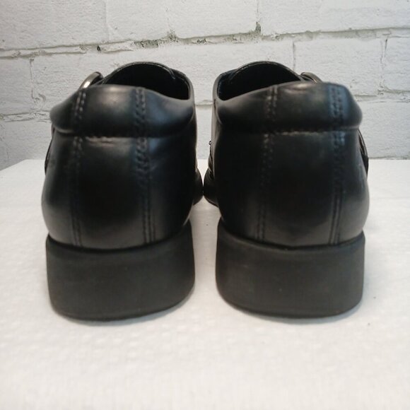 WOMENS ECCO BLACK LEATHER LOAFER WITH MONK STRAP COMFORT SHOE SIZE 40/US9 - Picture 4 of 11